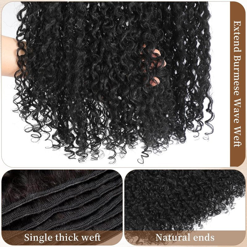 MORICHY Burmese Curly Bundles 20 22 24 Inch Quick Weave Protein Synthetic Hair Boast A Human Hair Like Touch Soft Lightweight Bundles And Limited Tangle