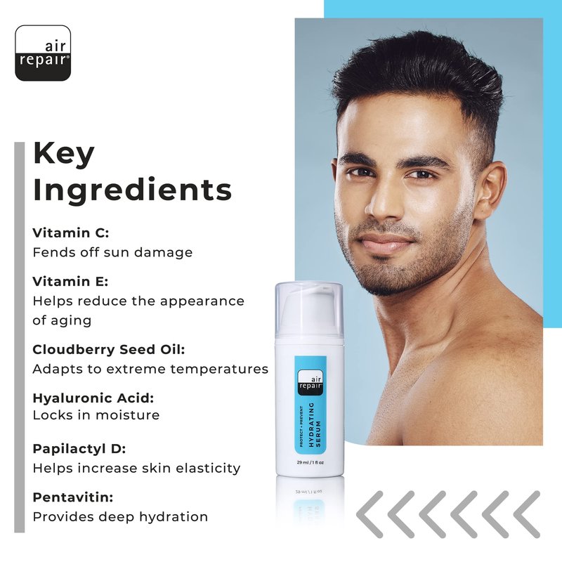 Face Serum for Skin Care - 72-Hour Facial Hydrating Serum with Vitamin C, Hyaluronic Acid, Vitamin E, Pentavitin, & More - Beauty Serum for Face & Neck - Facial Skin Care Products by Air Repair
