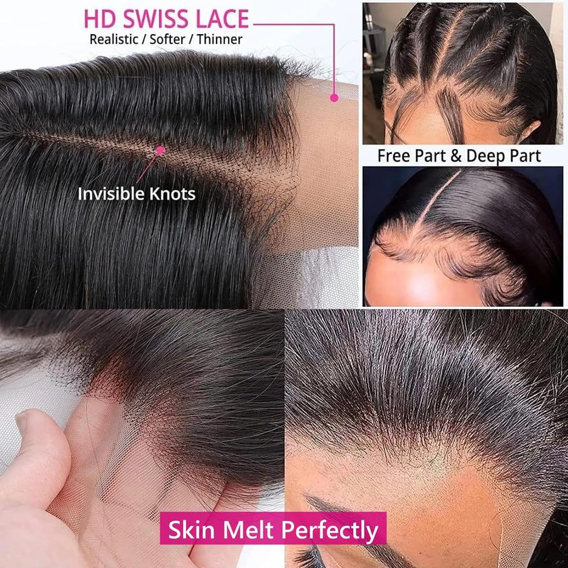 Keytac Bob Wig Human Hair Lace Front Glueless Wigs for Black Women Pre Plucked 150% Density 100% Brazilian Virgin Human Hair (6x6 Lace Closure Bob Wigs, 12 Inch)