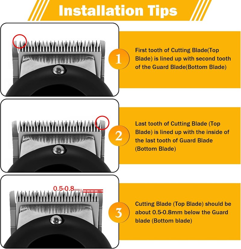 Precision Clipper Replacement Blade - Compatible with Wahl Clippers | Adjustable Hair Trimmer Parts, Pack of 2
