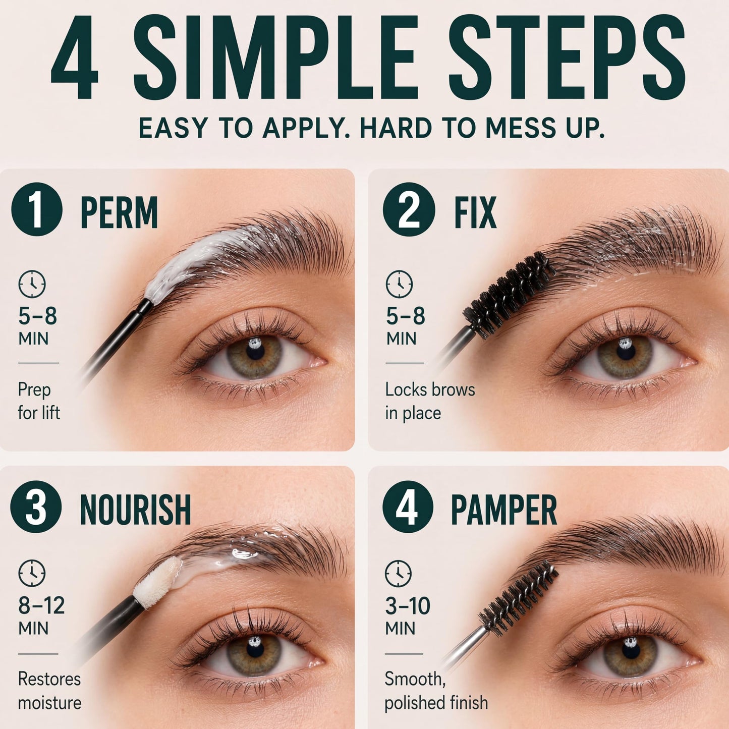 Brow Lamination Kit – 5 DIY Brow Lift Treatments, Up to 6 Weeks Results