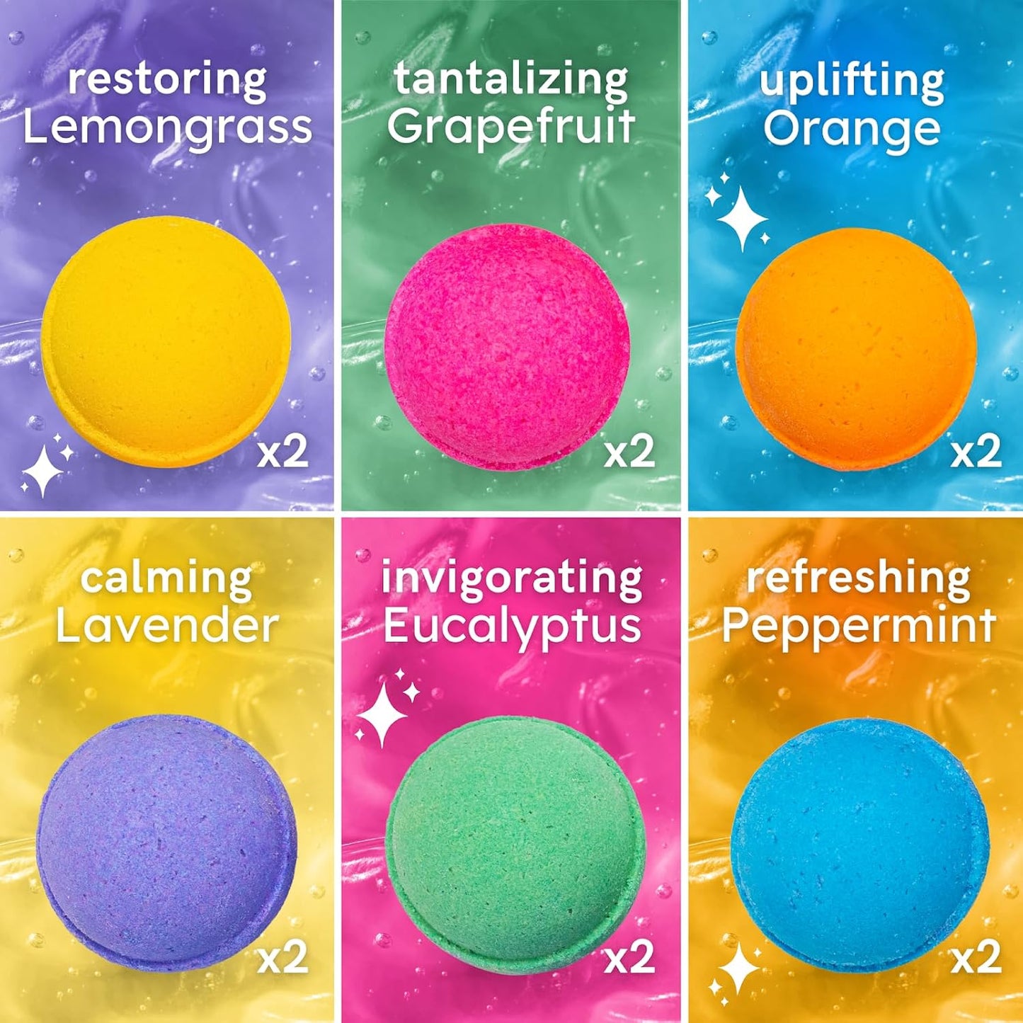 Natural Bath Bomb Gift Set for Women - Organic Essential Oil Bath Bombs for Relaxation | Non-Toxic Spa Gifts