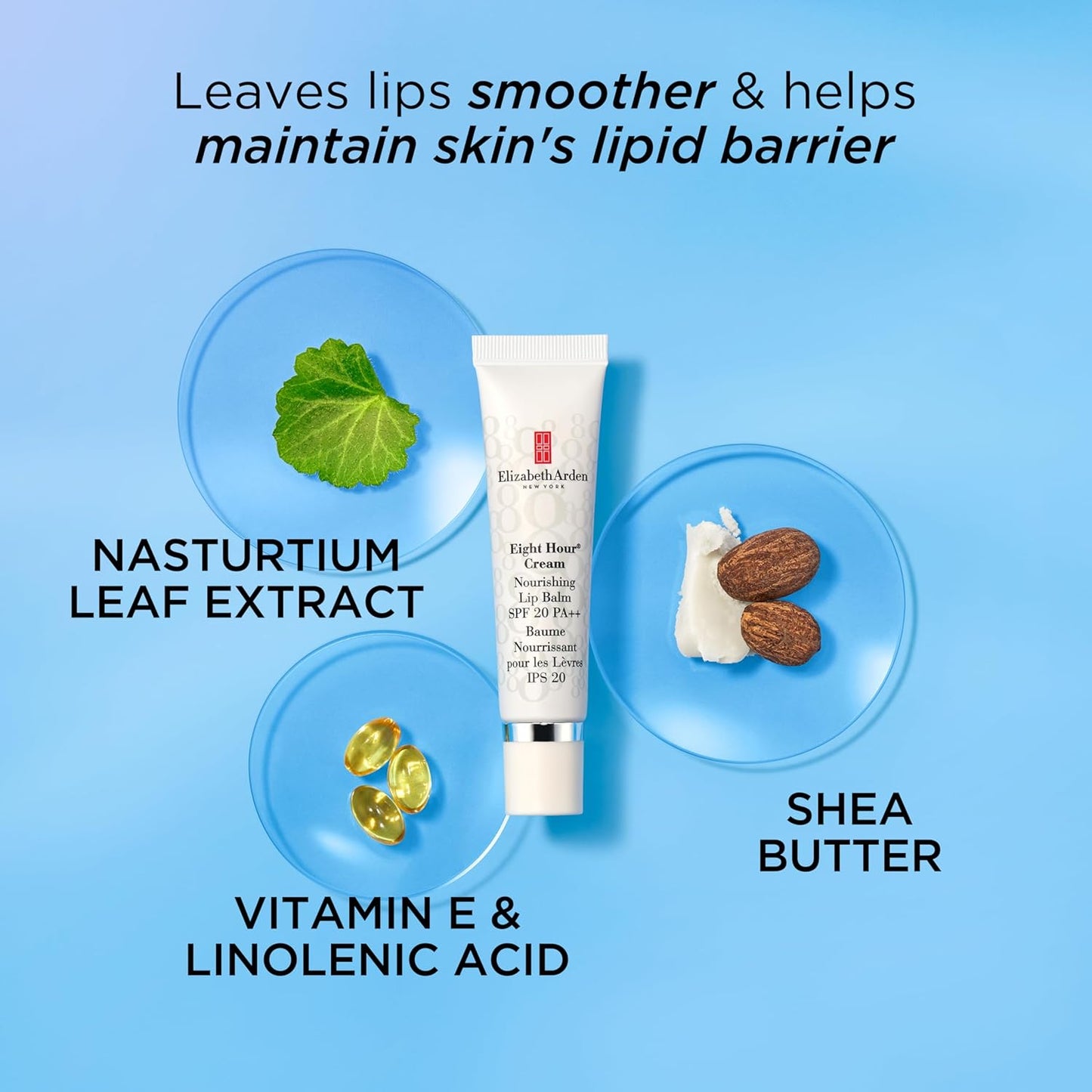 Elizabeth Arden Eight Hour Cream Lip Balm - Nourishing SPF 20 Moisturizer for Chapped Lips with Shea Butter & Vitamin E | 0.5 fl oz