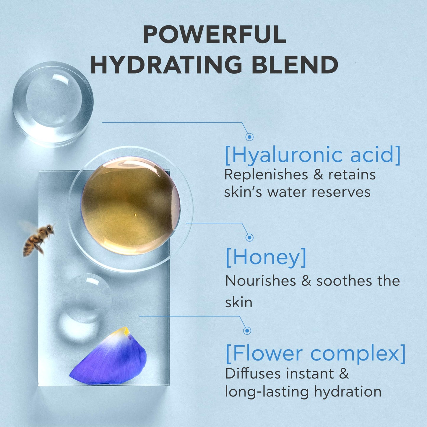 Apivita Aqua Beelicious Hydrating Booster Serum, Hydrating, Soothing & Replenishing with Propolis, Honey, Hyaluronic Acid, Prebiotics & Flowers