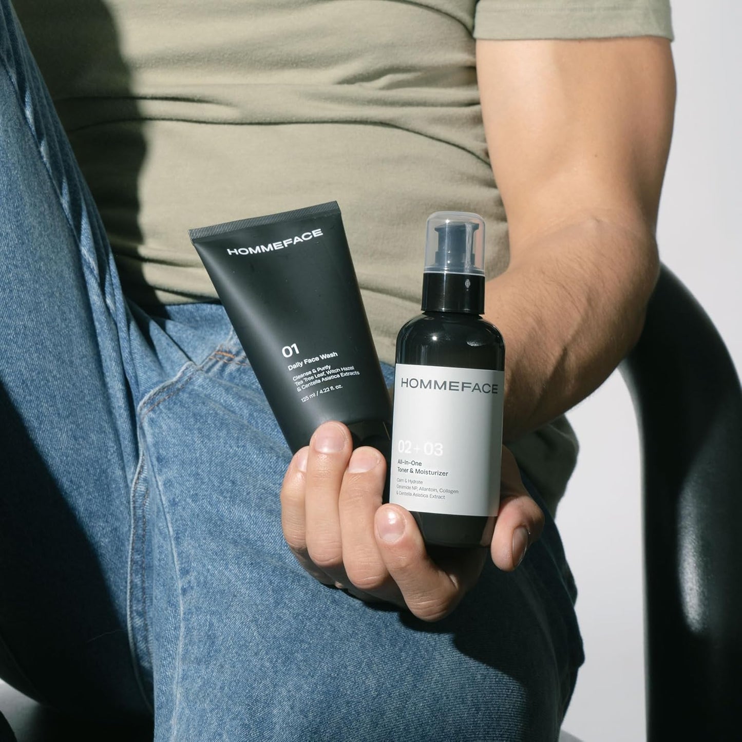 Men’s All-in-One Face Toner & Moisturizer - Lightweight, Alcohol-Free Korean Skincare | 5.07 fl oz with Collagen & Ceramide