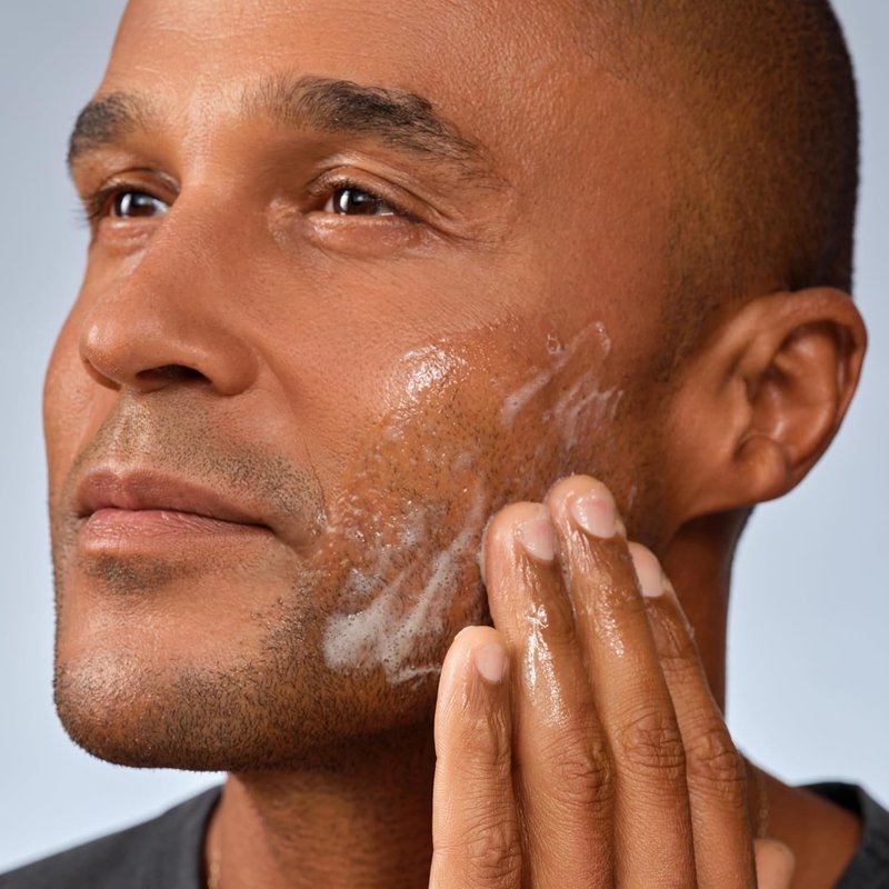 Caldera + Lab Men's Organic Foaming Facial Cleanser - Vegan Exfoliating Face Wash for Dry, Sensitive & Normal Skin