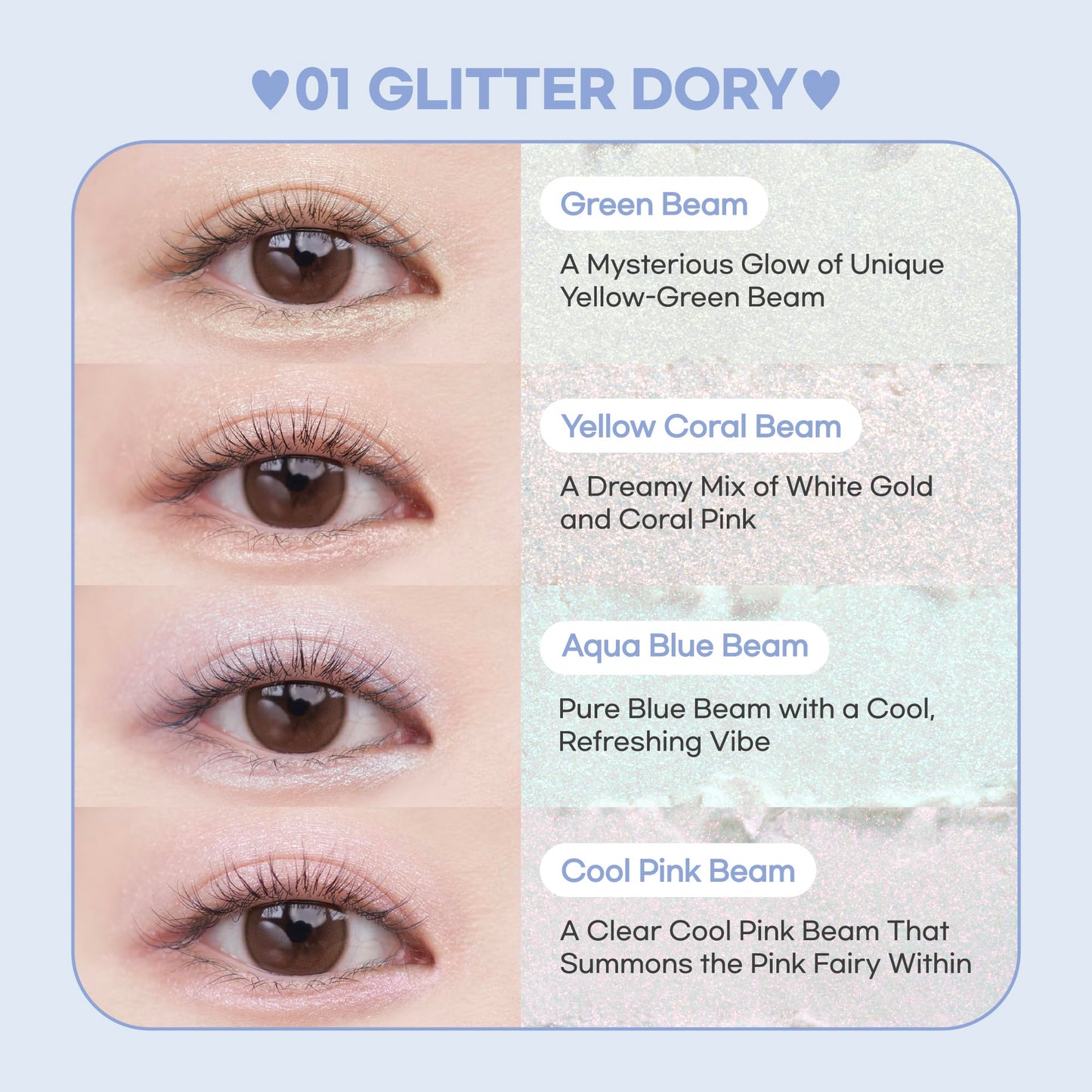 COLORGRAM TINTIN DORY EYESHADOW PALETTE 01 GLITTER DORY