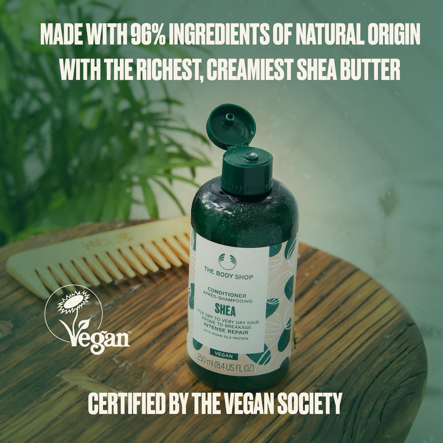 The Body Shop Shea Intense Repair Conditioner – For Dry to Very Dry Hair Prone to Breakage – Vegan – 8.4 oz