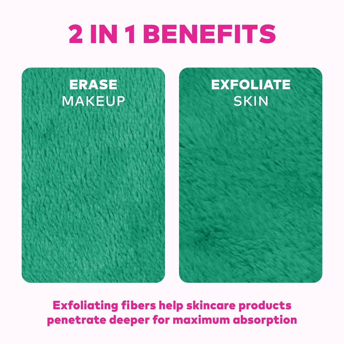 The Original MakeUp Eraser PRO, Effortlessly Remove All Makeup Using Only Water, Including Waterproof Mascara, Eyeliner, Foundation, Lipstick, Sunscreen,and More! Green, 1ct.