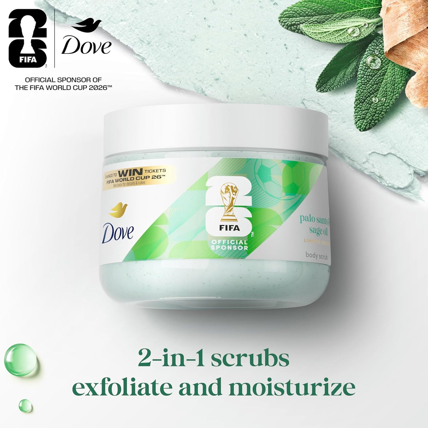 Dove Hydrating Regimen 3-Pack | FIFA World Cup 2026 Body Wash with Palo Santo & Sage Oil, 24-Hour Nourishing MicroMoisture