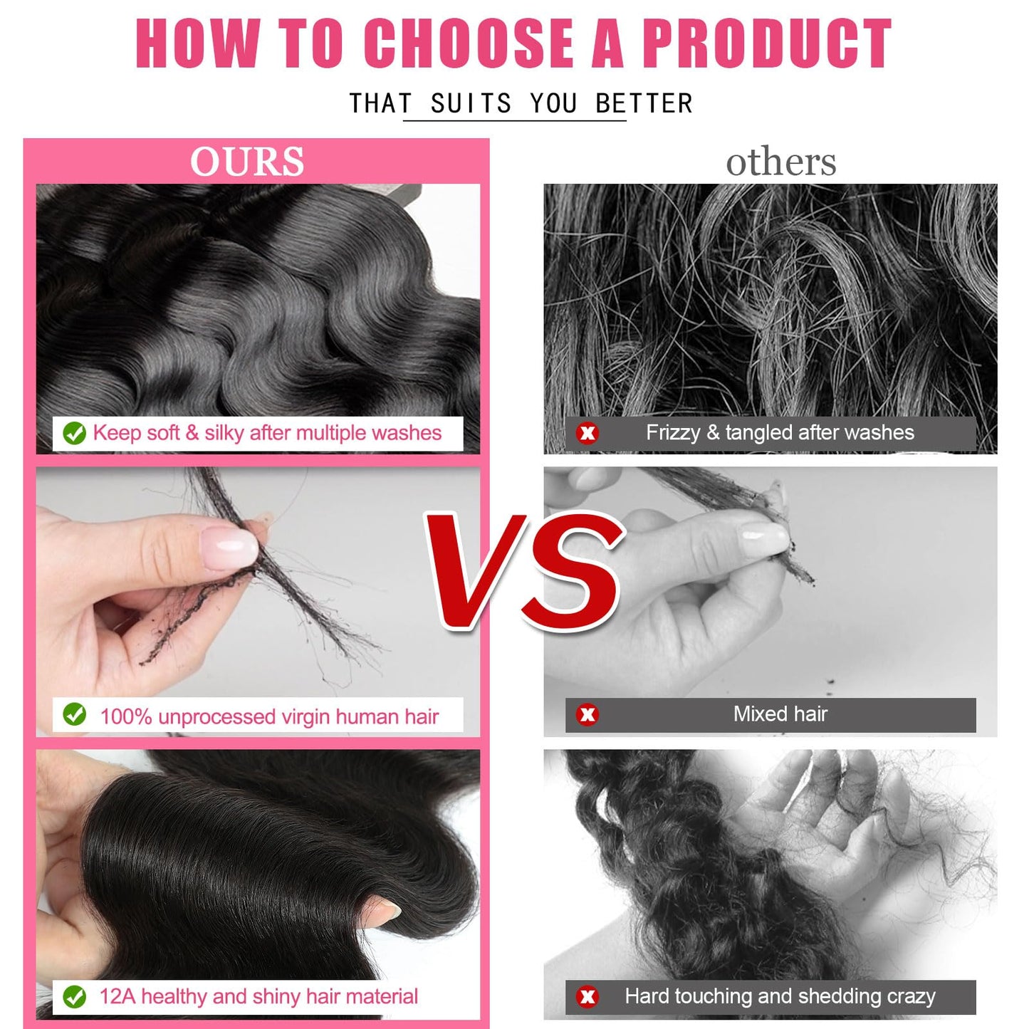 Human Hair Bundles 22 Inch Body Wave Bundles Human Hair 100% Unprocessed 12A Brazilian Raw Virgin Hair Single One Bundle Real Human Hair Extensions Natural Color