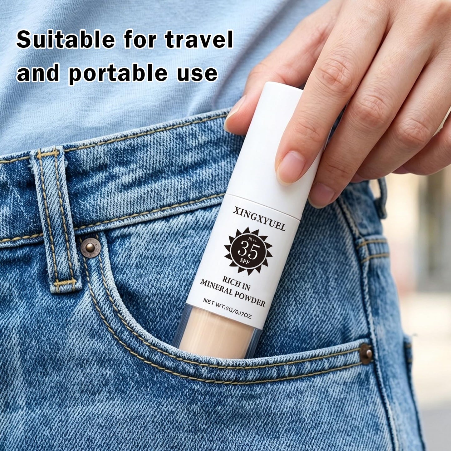 XINGXYUEL Mineral Sunscreen Setting Powder for Face & Scalp, 01 Translucent