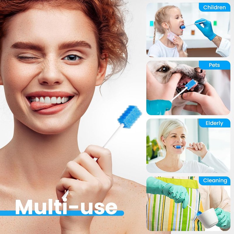 Disposable Oral Care Swabs - Individually Wrapped with Longer Handle | 400 Count