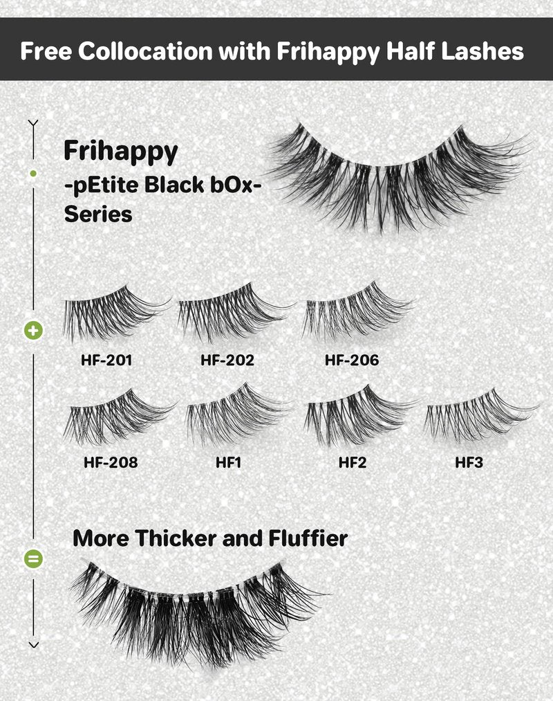 Frihappy Wispy Mink Lashes - Natural False Eyelashes, 10 Pairs DW4-Wispy
