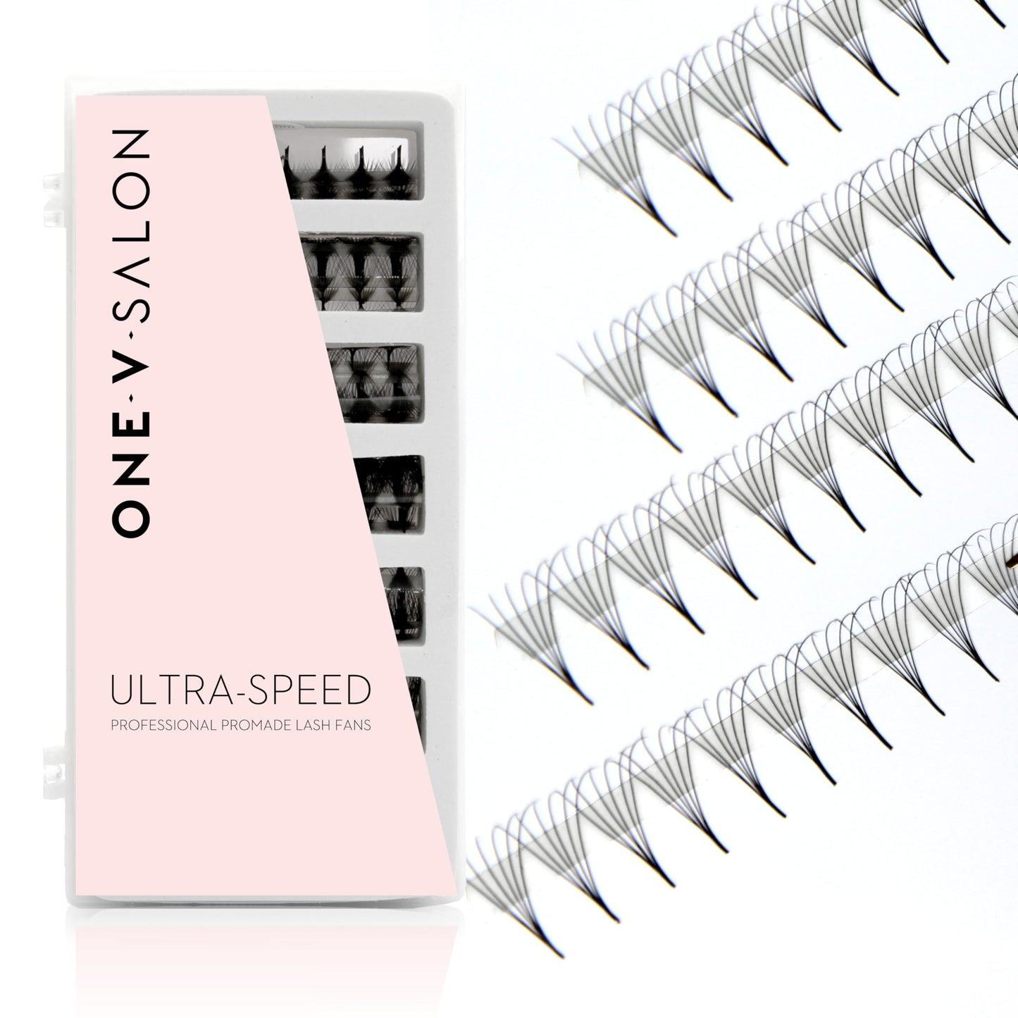 One V Salon Pro 6D Ultra-Speed Promade Fans, 1000 Premade Volume Lash Fans | D Curl | 0.07 | 8–14 mm Mixed Lengths | Thin Base, Quick Application Eyelash Extensions (Ultra 6D-0.07-D Curl)