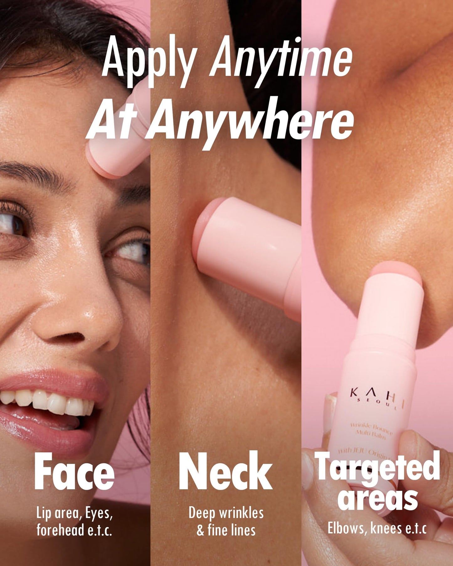 KAHI Multi Balm Max Daily Moisturizer for Face + Kisstin Pink Face Balm Moisturizer Lip and Check Stick | All-in-One Hydrating Lip Balm Eye Cream Neck Cream Make Up Base & Face Mist Moisture Balm Stic