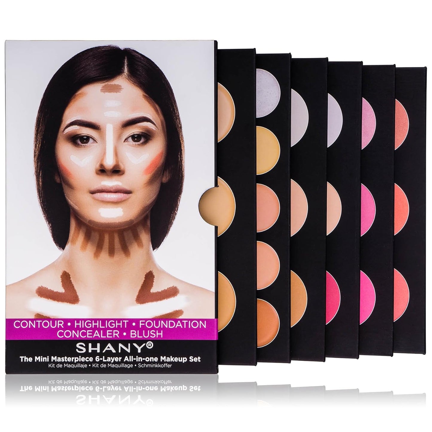 Mini Masterpiece Makeup Set - 6 Layers Foundation, Concealer, Contour & Blush Kits | Versatile Cosmetics Palettes