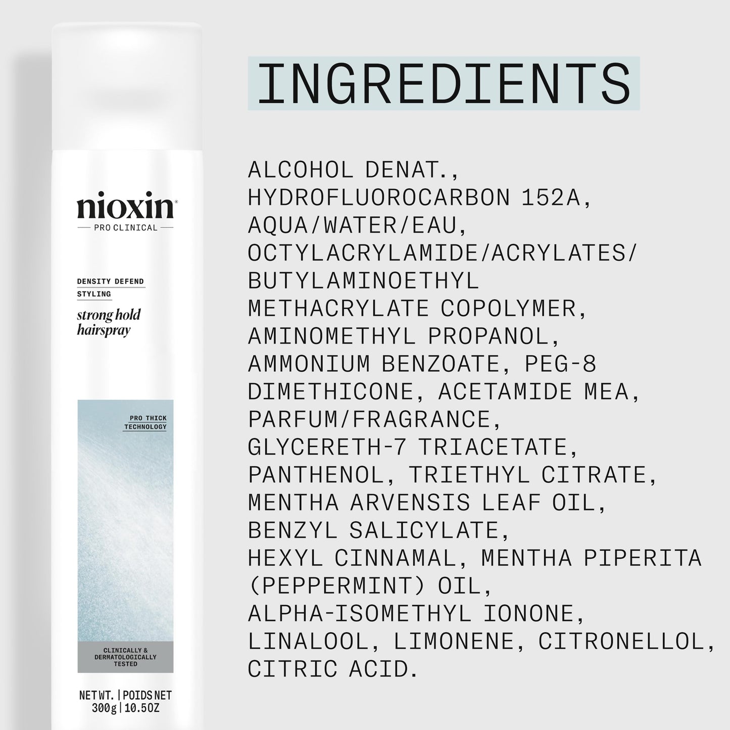 NIOXIN Density Defend Styling Strong Hold Hairspray For Long-Lasting Hairstyles Humidity Resistant 10.6 Fl oz.