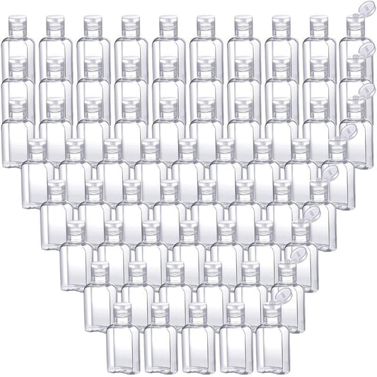 Boao 150 Pcs 1 oz/30 ml Portable Travel Bottle Clear Plastic Empty Bottles Refillable Reusable Bottles Containers for Travel Outdoor Camping Business Trip