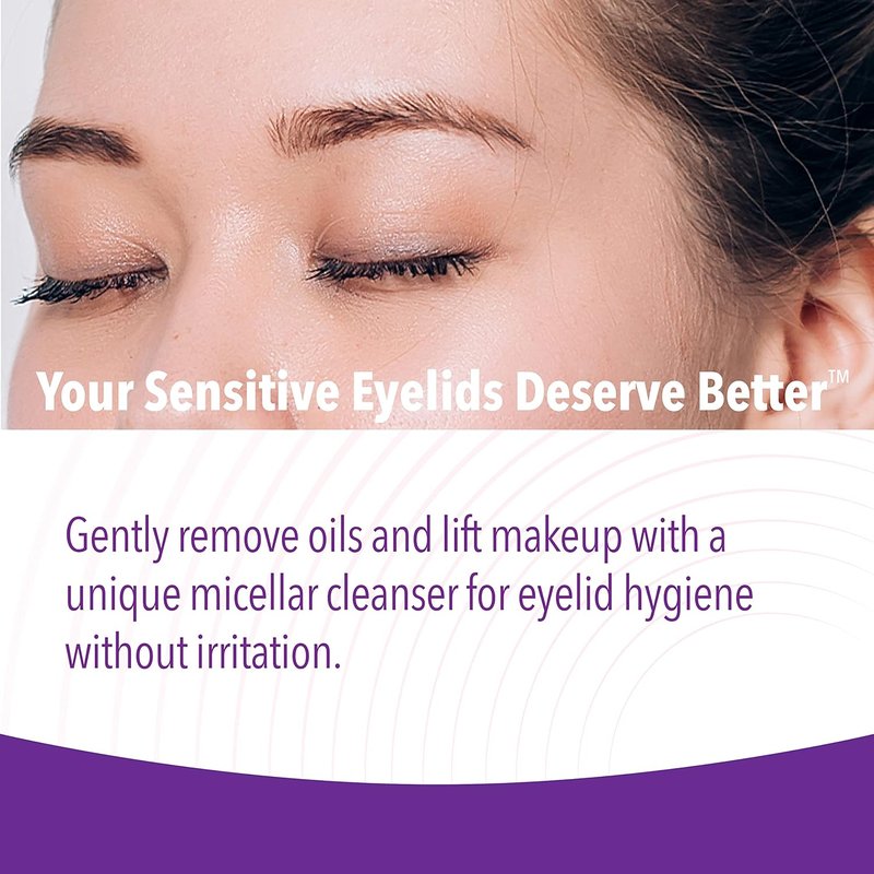 Eyelid Cleansing Bundle - 20 Sterile Wipes & 3.3 Fl Oz BAK-Free Micellar Cleanser