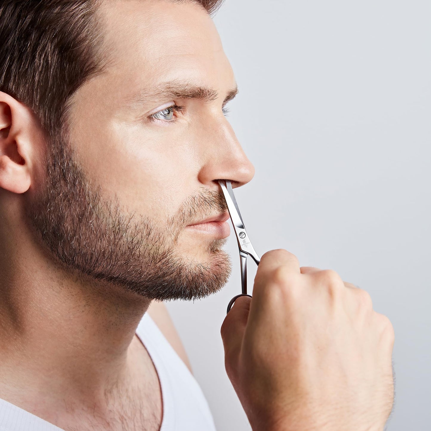 ZWILLING Nose Facial Hair Scissors, Durable Stainless Steel, Matte, Premium Facial Care, 105 mm