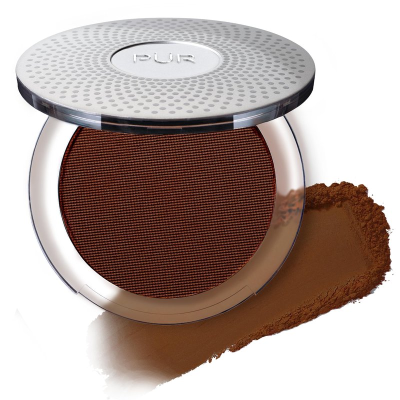 PÜR MINERALS 4-in-1 Pressed Mineral Makeup Powder Foundation with SPF 15 - Concealer & Finishing Compact Pressed Powder for Face - Buildable Medium to Full Coverage Foundation Powder (Truffle)