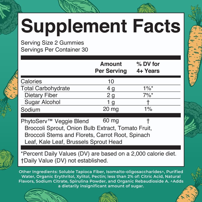 MaryRuth's Super Greens | Naturally-Occurring Quercetin | Spirulina | Broccoli Root | Kale Leaf | Sugar Free Gummies for Adults and Kids Ages 4+ | 2g Fiber | Vegan | 60 Count