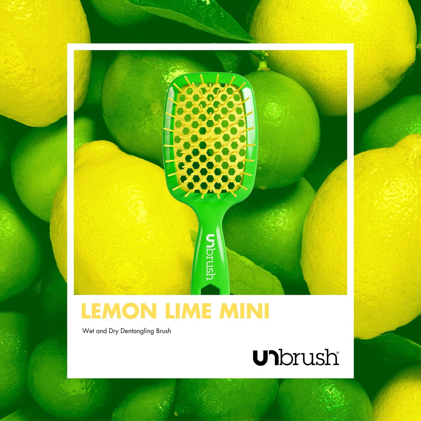 UNbrush Detangling Hair Brush Mini Neon - Lemon Lime