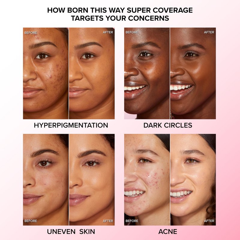 Too Faced Born This Way Super Coverage Multi-Use Concealer | Full Coverage, Non-Comedogenic, Oil Free + Long Lasting Concealer | Hyaluronic Acid + Coconut Water, 0.45 Fl Oz, Light Beige