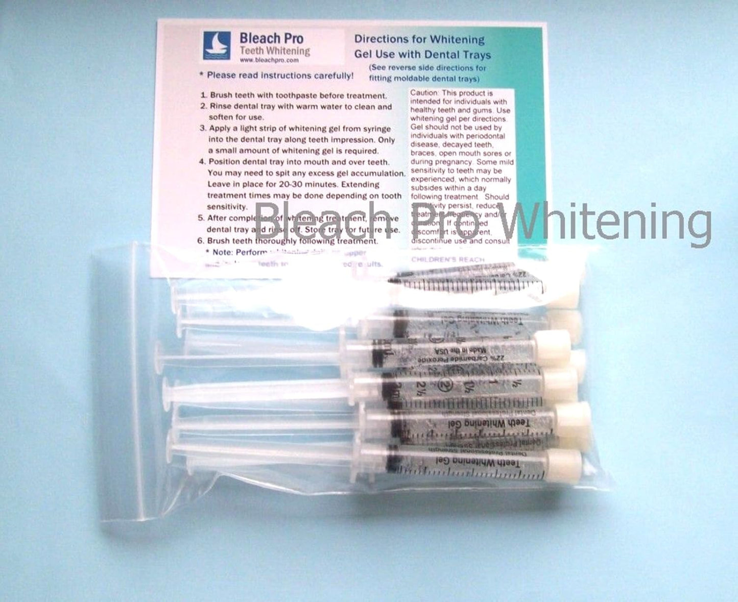 Teeth Whitening Gel Syringe Dispensers - 22% Carbamide Peroxide | 10 x 3ml Tooth Bleaching Gel Syringes