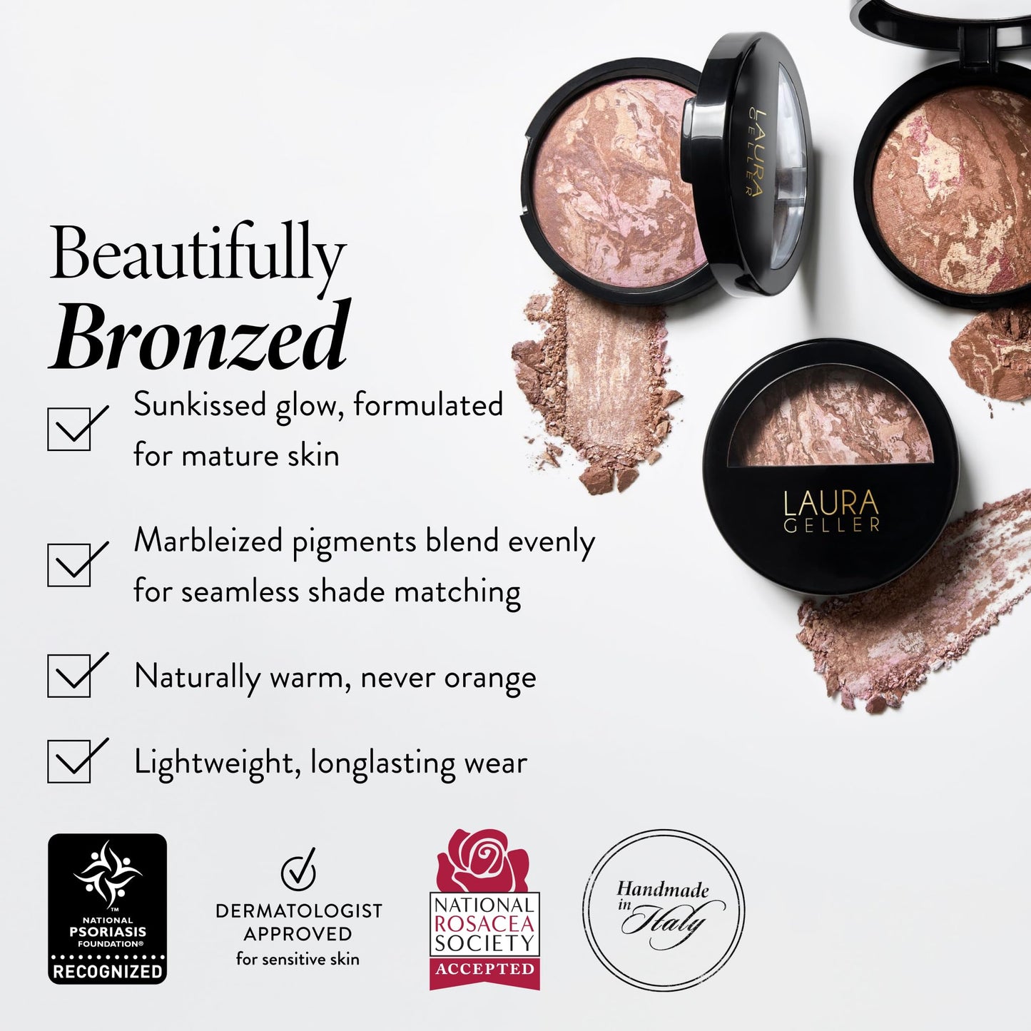 LAURA GELLER NEW YORK Baked Bronze-N-Brighten Bronzer Powder - Natural Bronze Glow