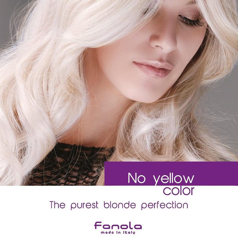 Fanola No Yellow Shampoo - Anti Brass Purple Toner for Blonde & Damaged Hair | 33.8 oz & Conditioner 2-Pack