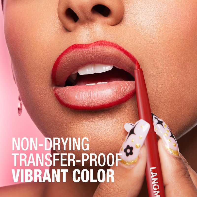 LANGMANNI 12 Colors Sculpting Matte Velvet Lip Liner Set,Smooth Creamy Texture,Waterproof And High Pigmented For Girls Daily Application Lip Makeup