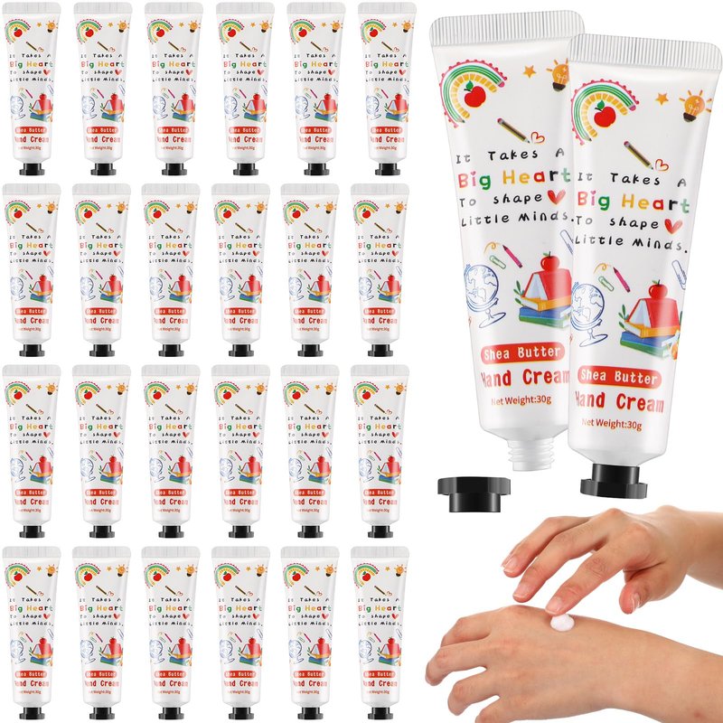 Dansib 24 Pcs Hand Cream Gift Set for Teacher Appreciation Gifts Hand Cream for Dry Cracked Hands Travel Size Moisturizing Hand Lotion Stocking Stuffers Gift Set for Christmas Teacher Thank You Gift