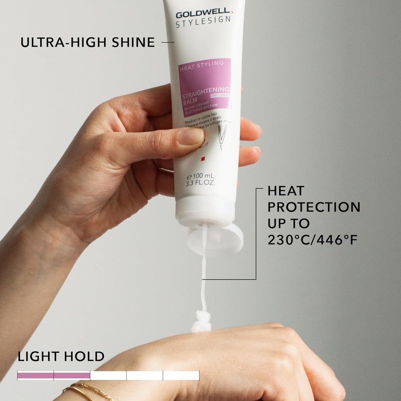 Goldwell StyleSign Straightening Balm - Smoothing Hair Treatment for Frizz Control | 5.1 oz
