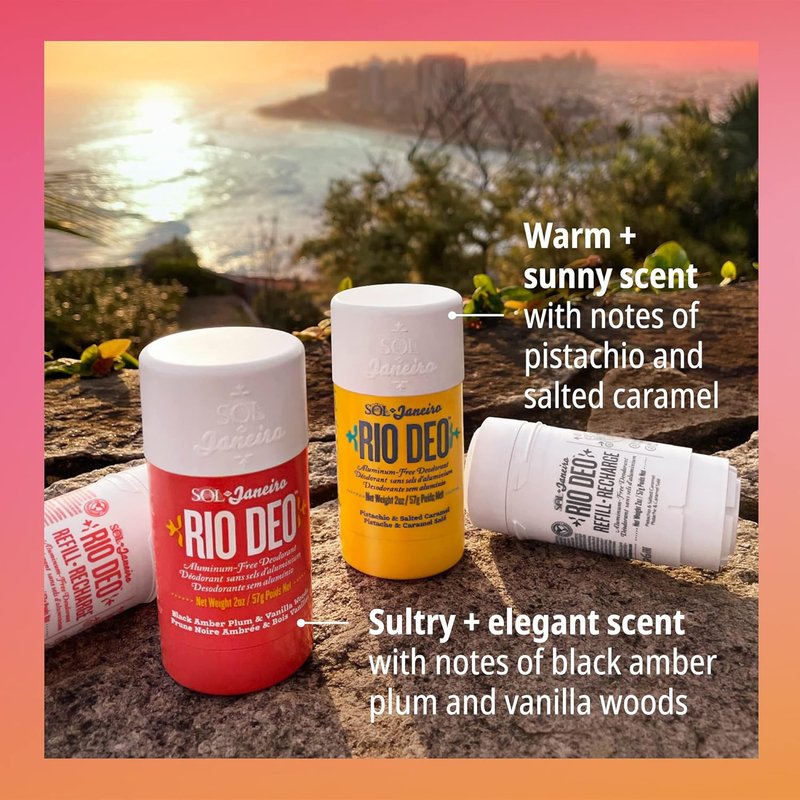 Rio Deo Refillable Aluminum-Free Deodorant - Natural Fragrance & Long-Lasting Freshness