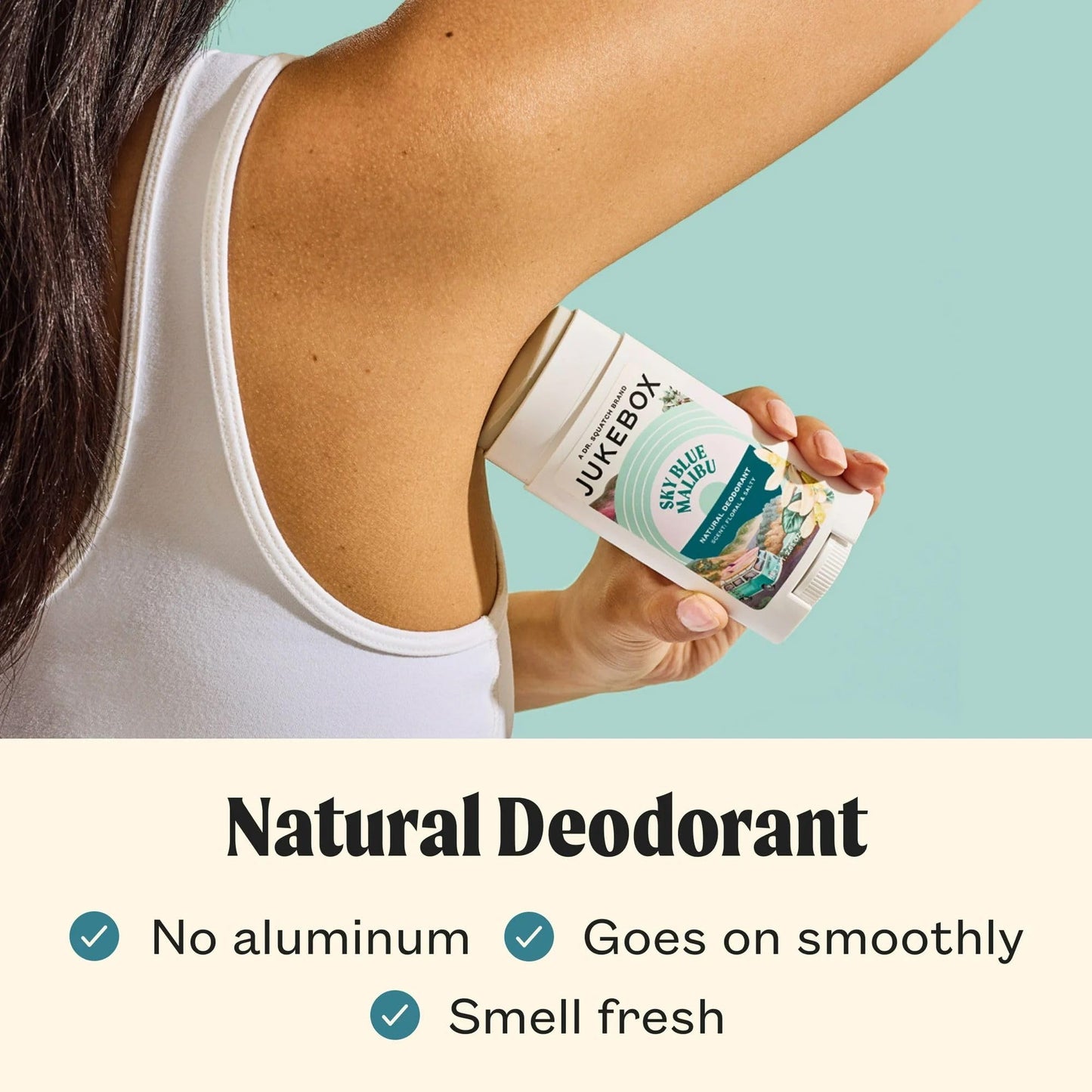 Jukebox Natural Deodorant for Women–Sky Blue Malibu & Island in the Sun Scents, Multi Pack-Aluminum-Free, No Baking Soda, No Harsh Chemicals, Odor Blocking Technology-a Dr. Squatch Brand-2.65oz,2 Pack