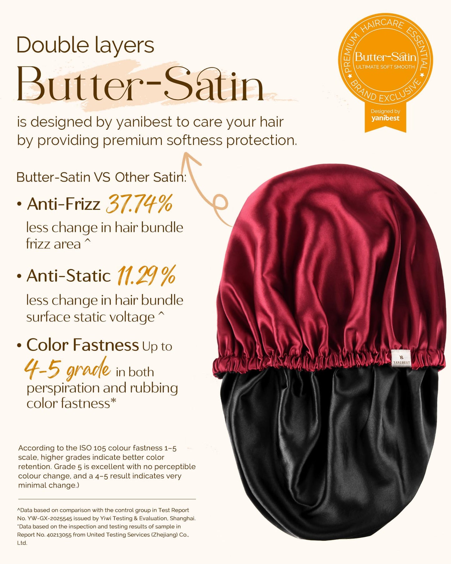 YANIBEST Satin Bonnet for Sleeping Women Men, Adjustable Hair Bonnet