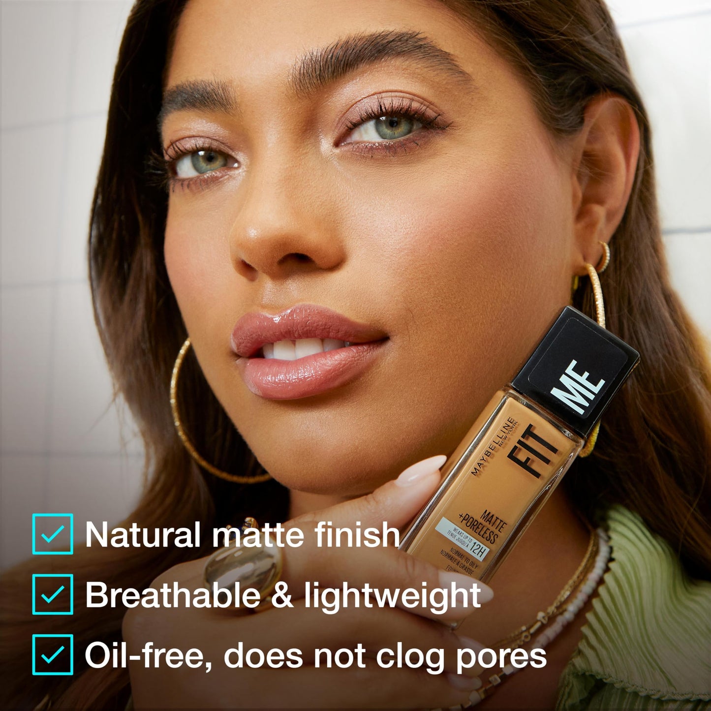 Maybelline New York Fit Me Matte Plus Pore Less Foundation, Spicy Brown, 1 Fluid Ounce