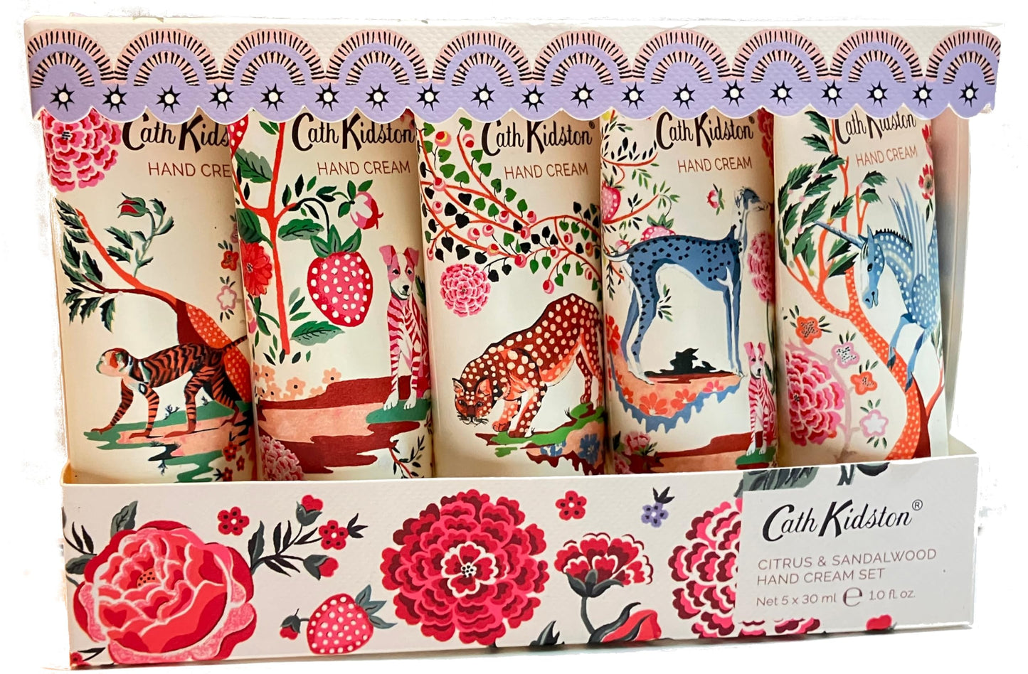 Heathcote & Ivory Cath Kidston Artist's Kingdom Citrus Sandalwood Hand Cream Set 5x 30ml
