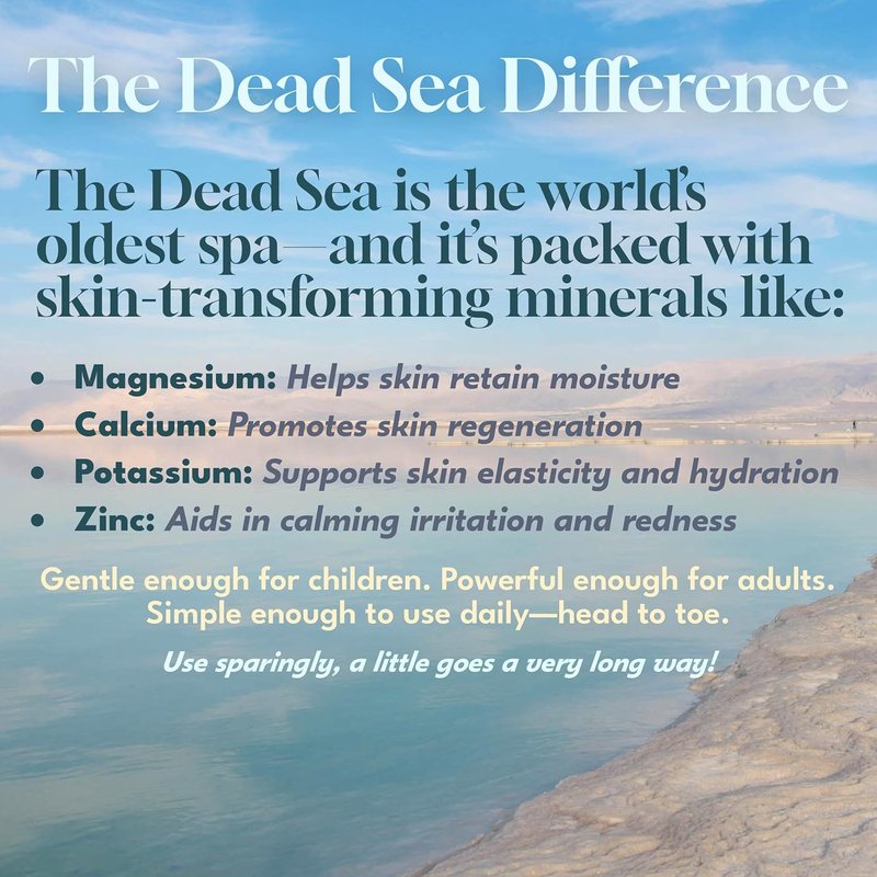 Dead Sea Minerals Moisturizer - Hydrating Body Lotion for Extremely Dry Skin | Fragrance-Free for Face, Body & Hands