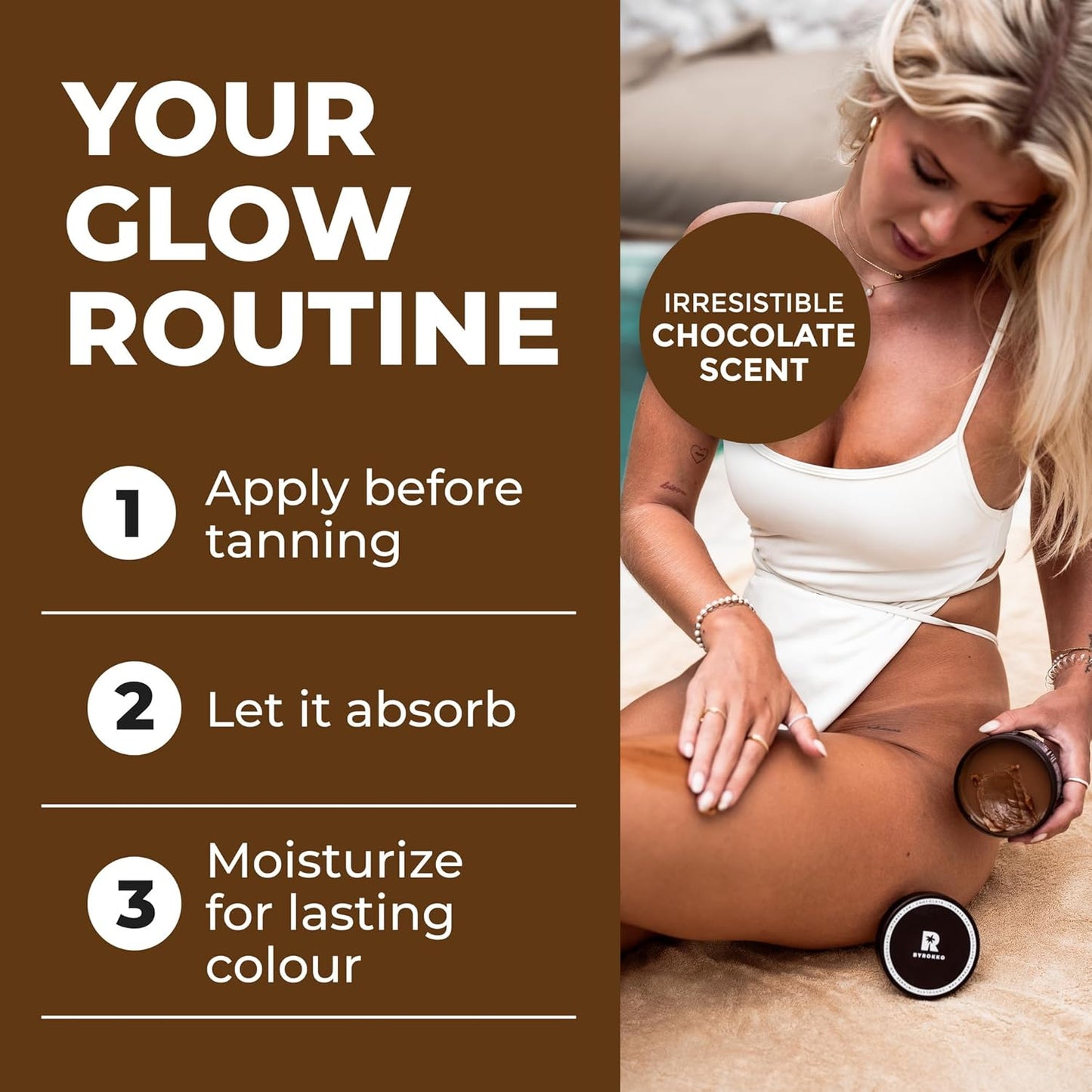 BYROKKO Shine Tan Accelerator Cream - Fast Bronzer for Deep Glow | 6.8 Fl Oz, Indoor/Outdoor Use