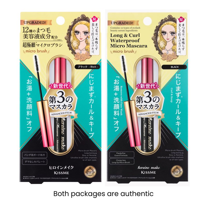 Heroine Make by KissMe Mini Waterproof Mascara | Black Waterproof Formula for Long-Lasting Volume and Length | Hypoallergenic | Curling and Smudge-Proof | Made in Japan