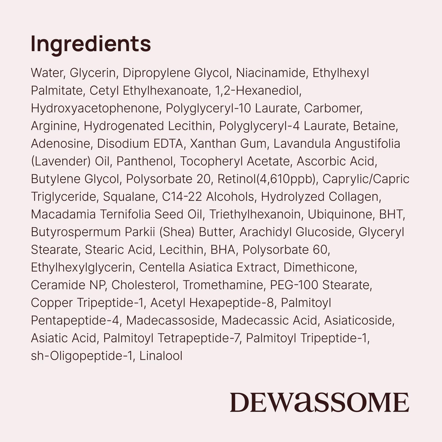 DEWASSOME Partial Mask Retinol & EGF Repair Cream Mask 80pcs 6.08 fl.oz (180ml)