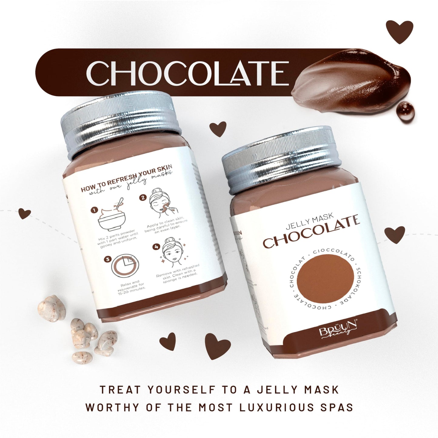 BRÜUN Chocolate Jelly Mask Jar Face Care Rubber Mask