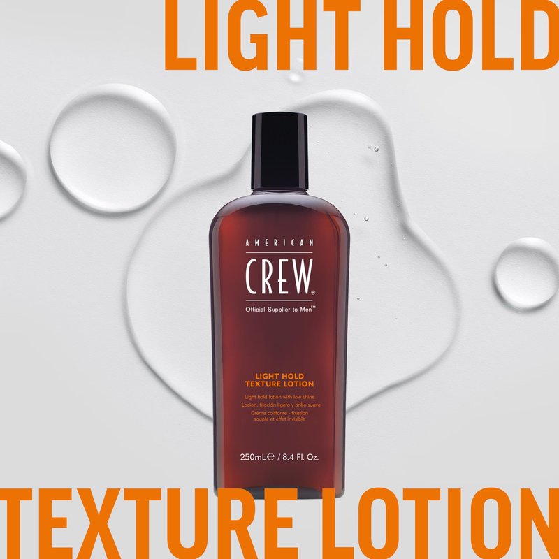American Crew Men's Hair Texture Lotion, Lightweight, Light Hold for Fine & Thin Hair, Natural Finish & Low Shine, 8.4 fl oz