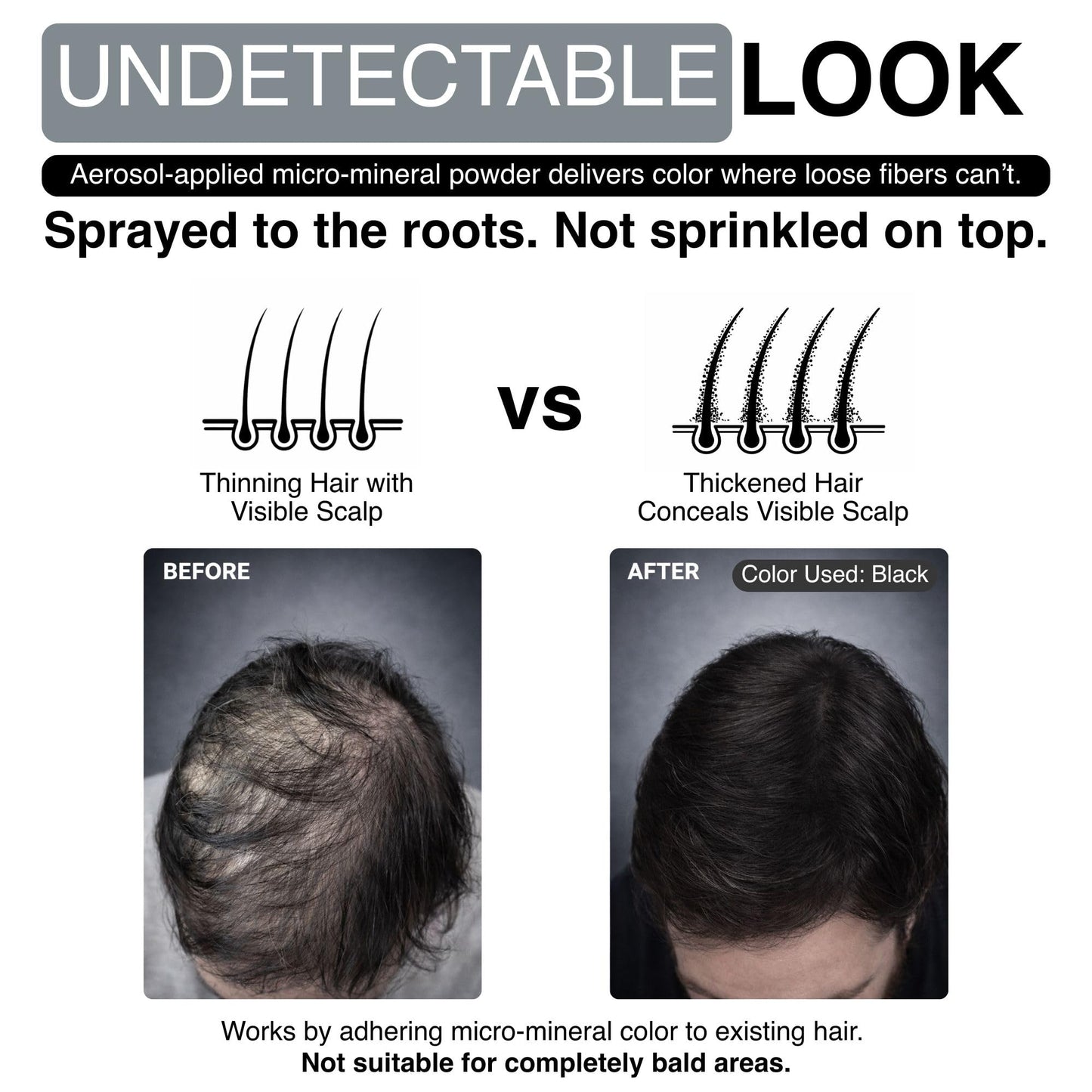 Mane Hair Thickening Spray & Root Touch Up
