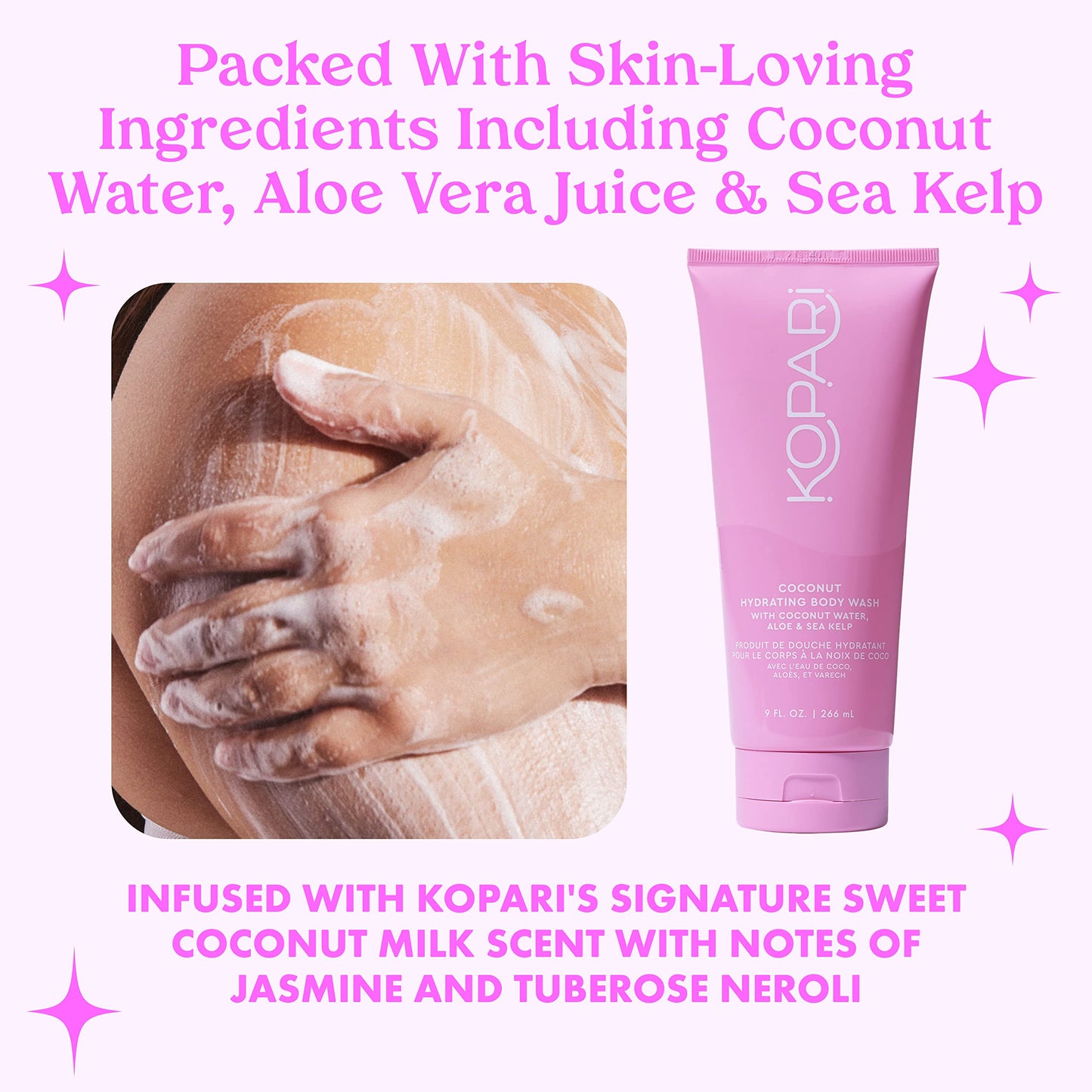 Kopari Hydrating Body Wash, Cleanses Without Stripping Moisture or Natural Oils