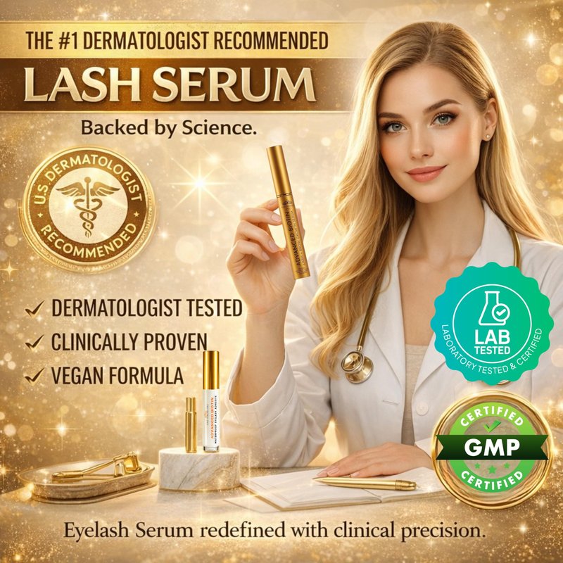 Advanced BIOTIN Eyelash Growth Serum for Longer, Fuller, Thicker Lashes & Eyebrows, Lash Serum for Eyelash Growth- Fast Results 2-4 weeks