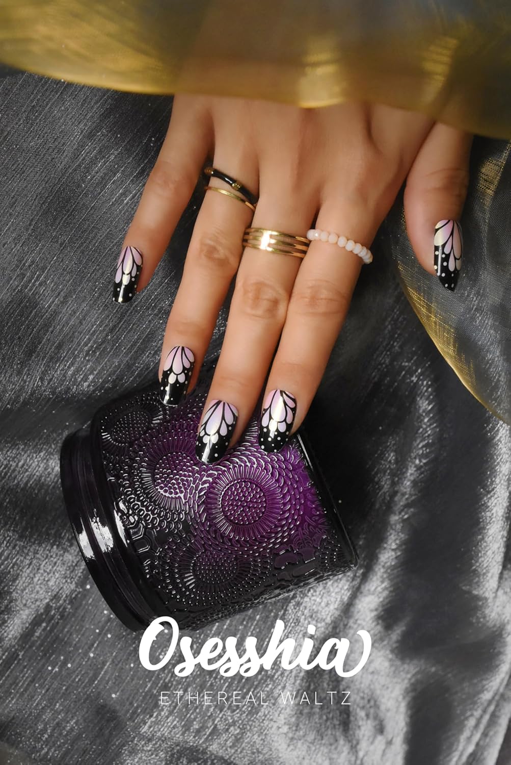 Semi Cured Gel Nail Strip Starter Kit - 60 Nail Stickers, UV Lamp & Tools for Salon Quality Christmas Nails